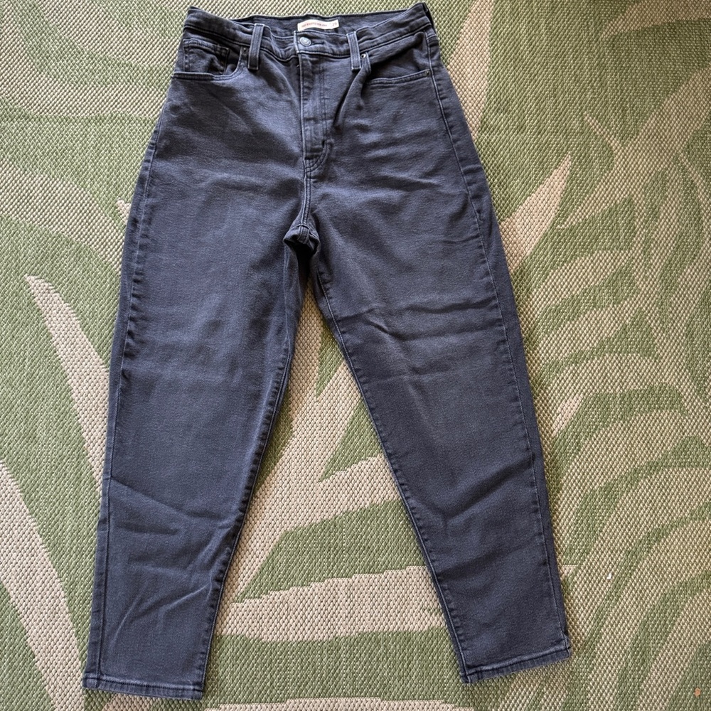 Levi's Gray High Rise Mom Jeans